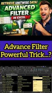 Create a Dynamic Unit-Wise Dashboard in Seconds | Do you know Advance Filter Powerful Trick...?