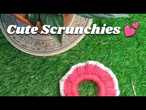 Easy Crochet Scrunchies | Hair Accessories Tutorial✨#CrochetScrunchies#diycrafts#KnitWithKanchan#diy