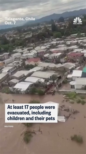 Chilean police conduct rescues after severe flooding