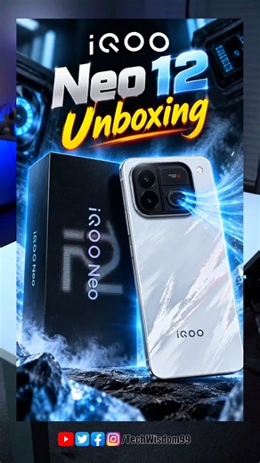iQOO Neo 12 Unboxing & Firstlook | Built-In Fan & 9000mAh Battery! #iqooneo12 #unboxing #iqoo