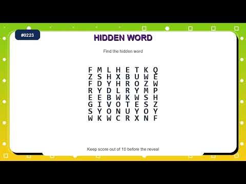 Hidden Word Puzzle #0223 | 10 Word Search Practice Challenges