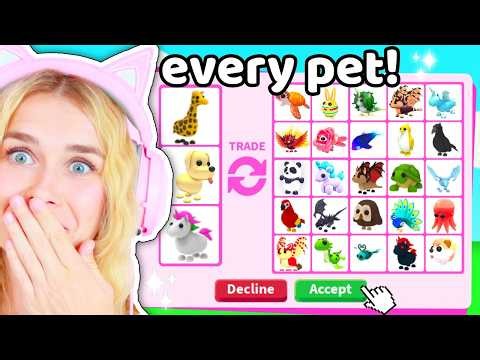 Trading For EVERY PET In Adopt Me!