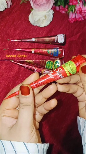 Red Mehndi Cone Review ❤️ #mehndi #mehndicone #bestmehndi #redmehndi #darkstain #instanthenna #tips