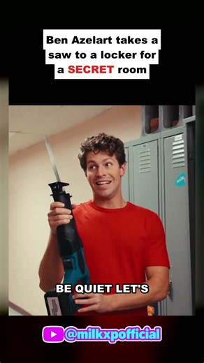 Ben Azelart takes a saw to a locker for a SECRET room