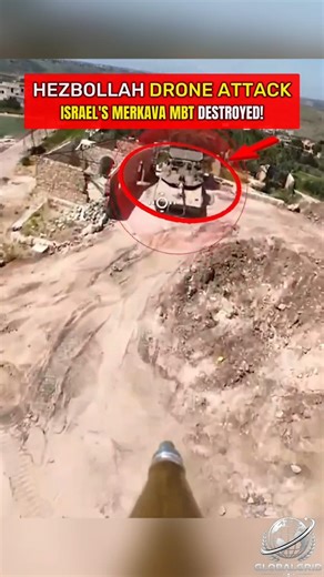 Massive Explosion After Drone Hits Israeli Tank.#short#DefenceNews#FPVDrone#Merkava