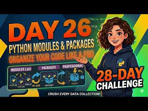 Python Modules & Packages: Organize Your Code Like a Pro (Day 26)