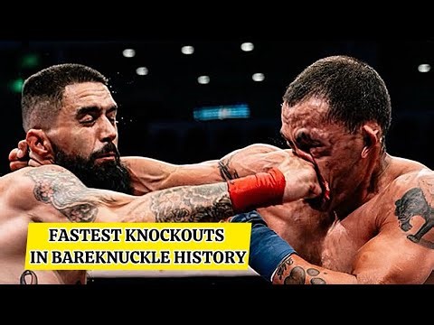 The fastest most brutal knockouts in bareknuckle fighting history ! 