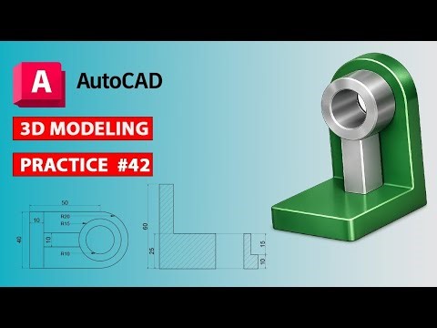 AUTOCAD 3D basic modeling for mechanical practice work #42 #autocad #rkmahato #rkmahato_07 