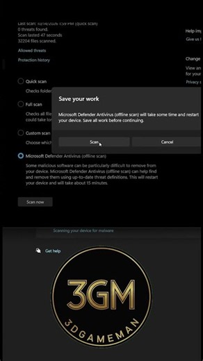 Offline Scan Your System #malware #trojan #virus #defender #microsoft #windows11 #howto