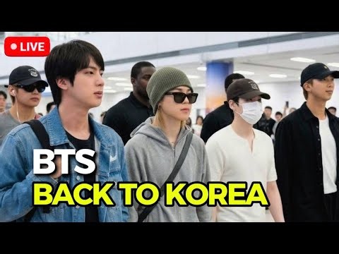 BTS Returns to Korea After Their FIFA World Cup 2026 Final Halftime Show | Jimin, Jin, RM, V & SUGA