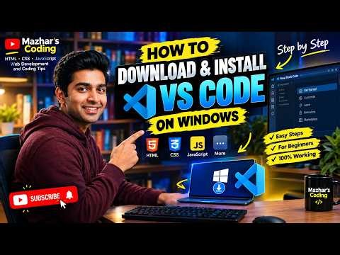 VS Code Download & Installation on Windows | Visual Studio Code Setup for Beginners