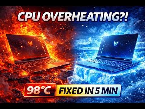 Fix CPU Overheating in Minutes (No Undervolt) – Stop 95-100°C Temps on Any Laptop