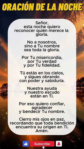 Oración de la Noche 🌙 Salmo 115: A Tu Nombre Sea Toda la Gloria