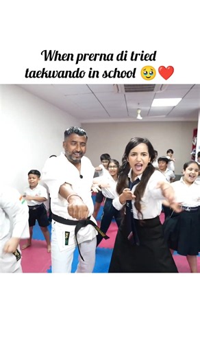 When prerna di tried teakwando in school 🥹❤ @triggeredinsaan #liveinsaan #shorts