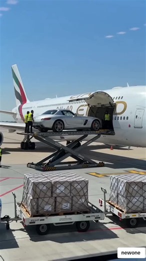 Mercedes SLS AMG Loaded into Etihad Cargo Plane – Luxury Car Airlift