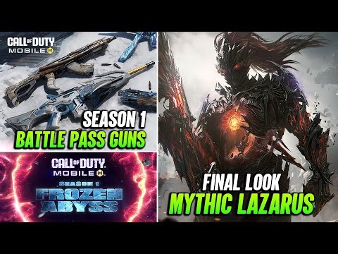Season 1 2026 Battle Pass Guns COD Mobile - Frozen Abyss CODM - Mythic Lazarus Final Look