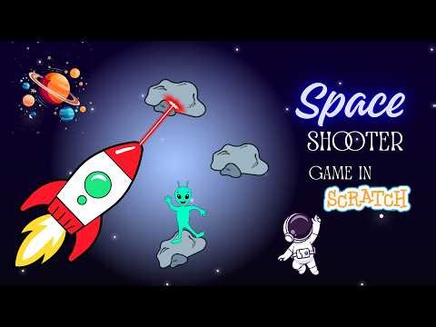 How to make a space shooter game in scratch | space invaders game in scratch