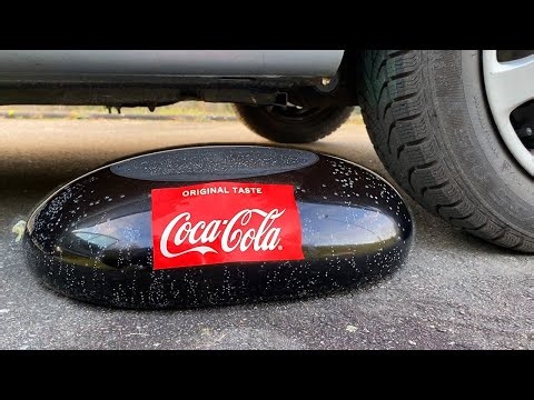 COCA COLA BALLOON VS CAR, Coca Cola Zero, PowerAde, Fanta, Sprite, Fruko and Mentos Diff Under