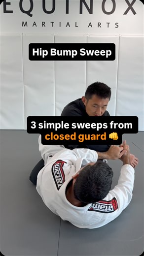 Equinox Academy on Instagram: "3 CLOSED GUARD sweeps you must know 🔥 Flower. Barrel. Hip bump. Learn them. Sweep them. Mount up. 🥋💥 Save it for later and follow for more Jiu Jitsu closed guard tips later this week👊 #technique #jiujitsu #bjj #chatswood #selfdefense"