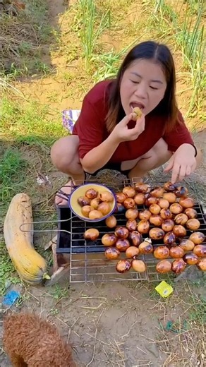 Amazing delicious roasted boiled eggs | Yummy eggs 🥚🥚 with rural villagers #egg #delicious