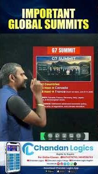 👉 Global Summits in 60 Secs | G20, BRICS, UN | Important International & world Summits