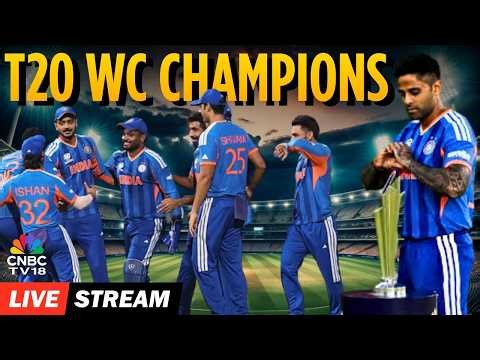 India Wins T20 WORLD CUP LIVE CELEBRATIONS: India Scripts History, Defeats New Zealand | N18L