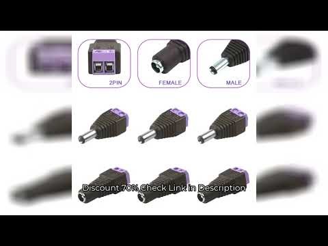 5PCS 12V DC Power Connector Plug Jack 2.1mmx5.5mm Adapter Male Female Socket Barrel for CCTV Camera