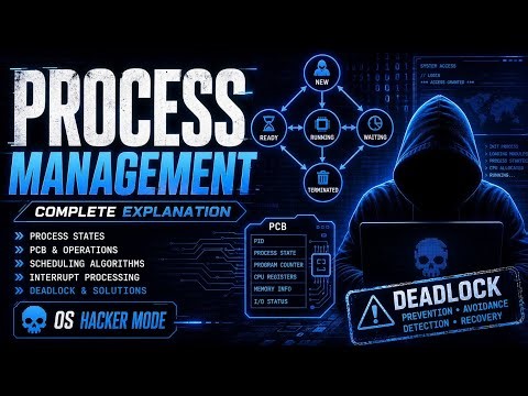 Process Management in Operating System 🔥 | Process States, Scheduling & Deadlock Explained (Hindi)