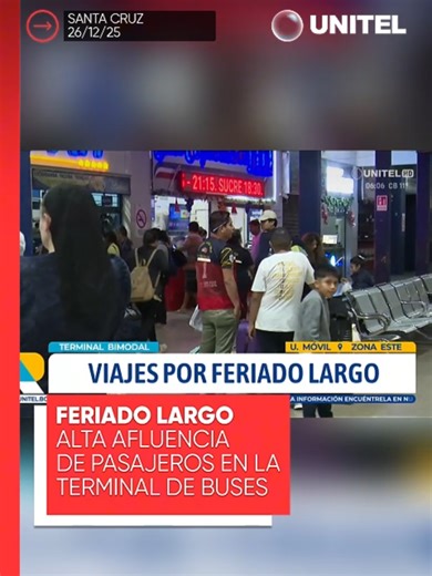 Afluencia de Pasajeros en Terminal de Buses por Feriado