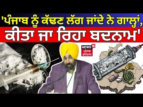 Live|'Punjab ਨੂੰ ਕੱਢਣ ਲੱਗ ਜਾਂਦੇ ਨੇ ਗਾਲ੍ਹਾਂ, ਕੀਤਾ ਜਾ ਰਿਹਾ ਬਦਨਾਮ'- CM Bhagwant Mann |Drug|News18Punjab