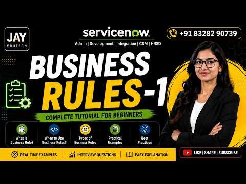 ServiceNow Business Rules - Part 1 | Complete Tutorial for Beginners | Real-Time Examples