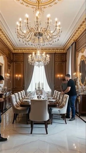 Classic European Palace Style Formal Dining Room Luxury Design #DIY #Shorts #UK #DiningRoom #Epoxy