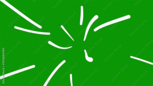Explosion FX, Energy Transition, 2D Splash explosion, Explosion line shape blast, Cartoon Shape Animation, Energy line Shape Elements Explosions on green screen background. 4K