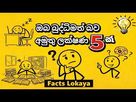 ඔබ බුද්ධිමත් බව පවසන ඔබ නොදන්න අමුතු‌ ලක්ෂණ 5ක් || 5 Sings You are Highly Intelligent 🧠