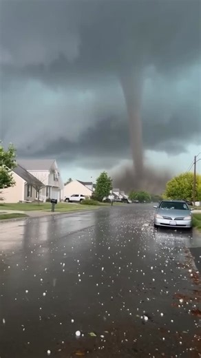 This storm just crossed into unreal territory — hail exploding, thunder nonstop, lightning tearing the sky 😳⚡ | Inaturesgram