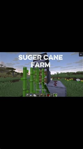 Easy 2 min sugarcane farm🤯 works on bedrock/java #minecraft #farm #minecraftbedrock