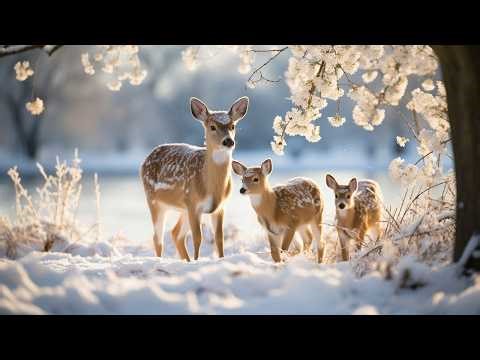 Beautiful Relaxing Hymns, Peaceful piano Music, "February Winter Woods" in 4k by Tim Janis