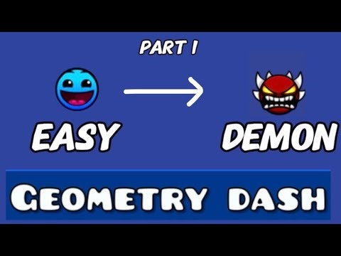 Building level From Easy to Demon in Geometry Dash
