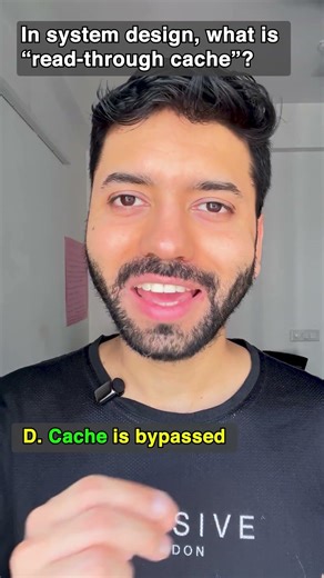 Read-Through Cache Explained ⚡ | System Design Interview #shorts #quiz #interview #systemdesign