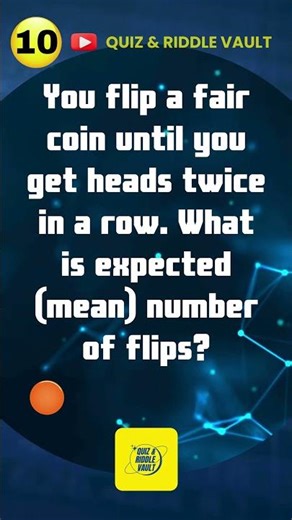 Can You Solve This Coin Flip Puzzle🤯Probability Teaser | Expected Number of Flips Challenge 🧠