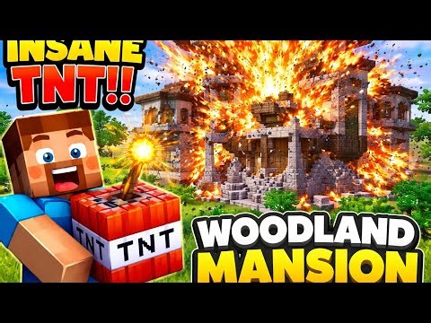 I Destroyed my own Mansion with TNT in Minecraft 💥(Insane Explosion!)😱 #minecraft #survival #viral