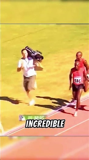 The fastest running cameraman! Athlete confused 😱