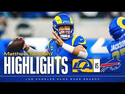 Matthew Stafford's Top Plays From 3-Touchdown Game vs. Bills on Monday Night Football