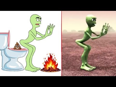 El Chombo, Dancing Green Alien - Dame Tu Cosita feat | drawing meme Cutty Ranks -Ultra Records |P2