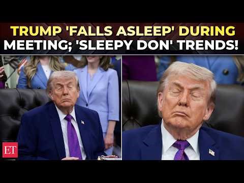 'You absolute moron': Trump 'falls asleep' at Oval meeting, White House claims 'he was blinking'