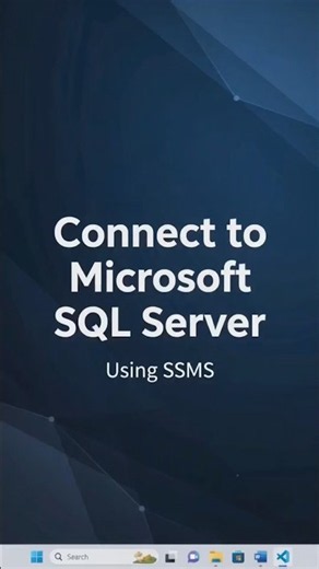 How to Connect to Microsoft SQL Server Using SSMS | Beginner Tutorial #shorts #viral