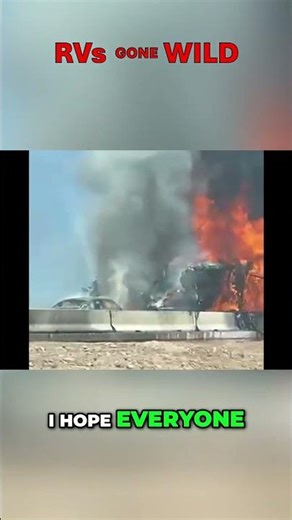 Horrifying RV Fire!! Walls Collapsing in Blaze!