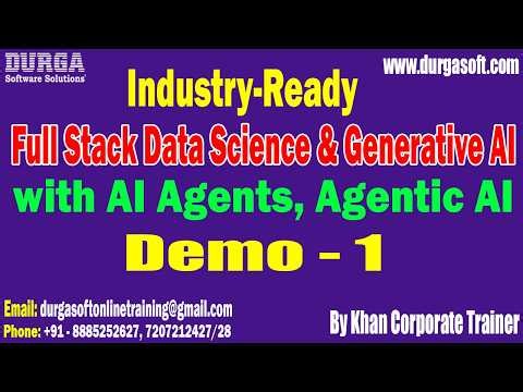 Full Stack Data Science & Generative AI with AI Agents, Agentic AI tutorials || by Khan Trainer