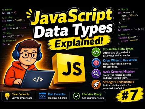 JavaScript Data Types Explained | Primitive & Non-Primitive Data Types | JavaScript for Beginners #9