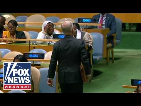US delegation WALKS OUT during Iranian president's address to UN